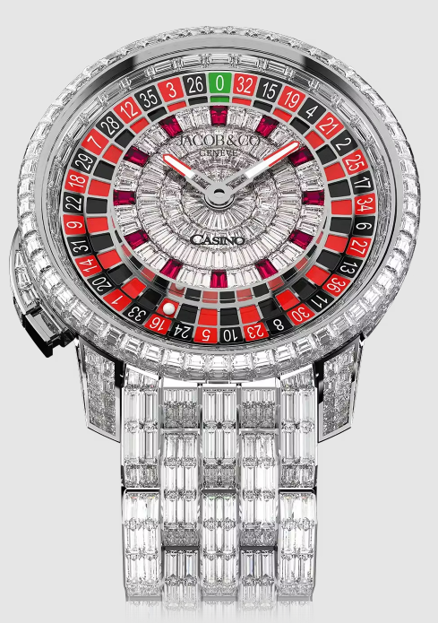 Review Jacob & Co casino tourbillon WHITE GOLD BRACELET CA800.39.BD.BB.A39BD Replica watch